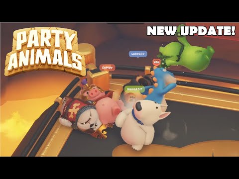 Cats VS Dogs Update in Party Animals! - Ring Of Garfat NEW MAP!!