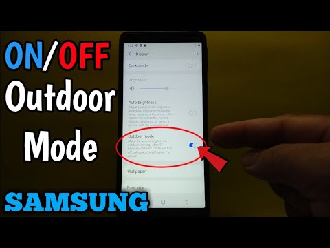 How to Turn ON/OFF outdoor mode on Samsung Galaxy A01 Core