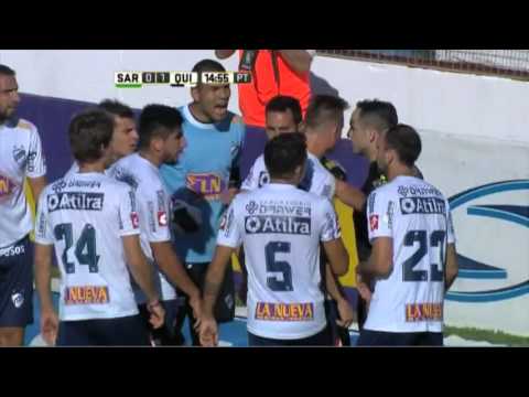 Gol de Bueno. Sarmiento 1 - Quilmes 1. Fecha 5. Primera División 2016