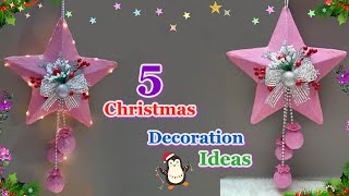 5 Beautiful Christmas Stars making idea from simple materials | DIY Christmas craft idea 33☃️