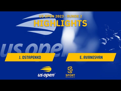 Jelena Ostapenko - Elina Avanesyan | Highlights - 2. Runde, US Open 2023 | SDTV Tennis