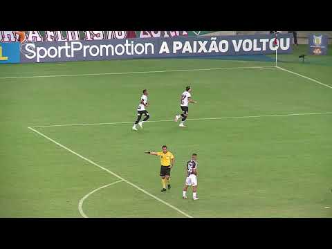 Hudson, contra, marca o gol de empate do Ceará contra o Fluminense