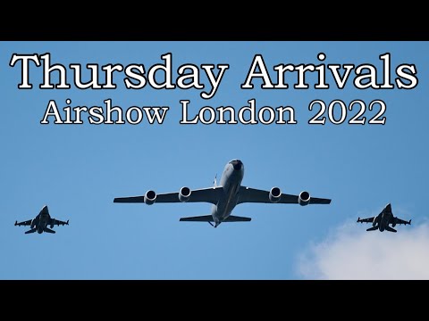 Airshow London Arrivals - F-22, CF-18, P-51, C-90A, F-16, KC-135, KC-10, MC-130, F-15E - 2022-09-08.