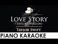 Taylor Swift - Love Story (Taylor’s Version) - Piano Karaoke Instrumental Cover with Lyrics