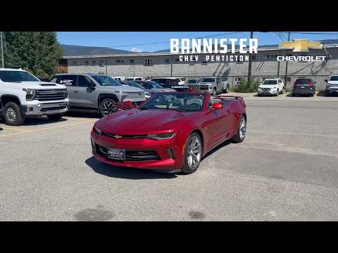 2018 Chevrolet Camaro 2dr Convertible 2LT in Red for sale at Bannister Chevrolet Penticton in Penticton, BC