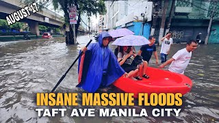 INSANE MASSIVE FLOODS IN MANILA-STREET SCENES AFTER HEAVY RAINFALL [4k] walking tour 