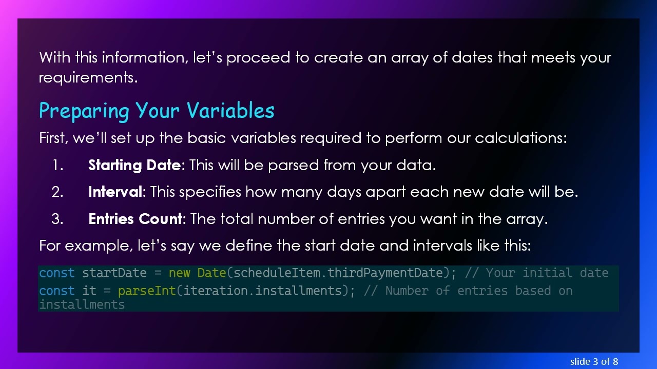 Creating an Array of Dates in JavaScript