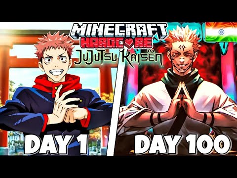 I Survived 100 Days In JUJUTSU KAISEN In Minecraft Hardcore...HINDI (Part-1)