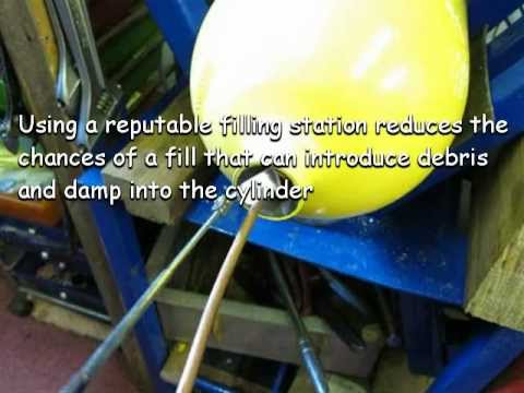 Hydrostatic testing of scuba cylinders