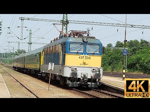 Személyvonat indul GYSEV kocsikkal Szombathelyre (4K)