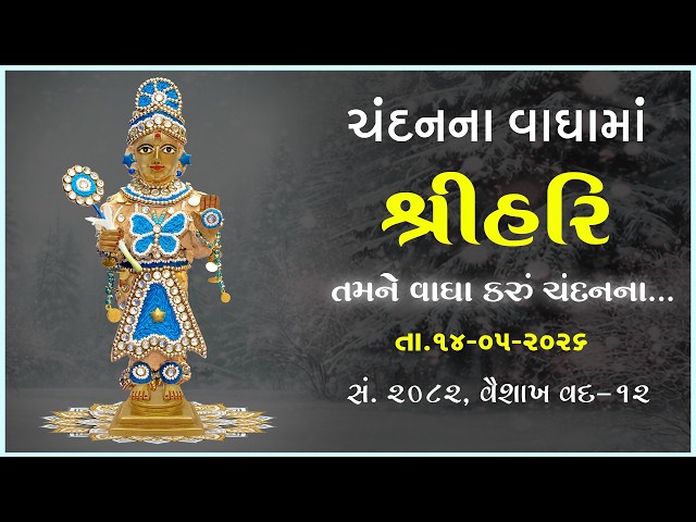 હરિકૃષ્ણ મહારાજ | ચંદનવાઘામાં શ્રીહરિ | તમને વાઘા કરું ચંદનના...