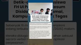 Detik-detik 16 Mahasiswa FH UI Pelaku Chat Mesum Disidang Ramai-ramai, Terancam Dikeluarkan