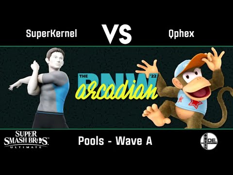 SuperKernel (Wii Fit) vs. Qphex (Diddy Kong) - Singles, Wave A - The Pacific Northwest Arcadian 2022