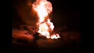 preview picture of video 'Huge Gas Well Flaming Blowout, Aerial View, Lost Hills, California'