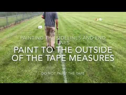 How to Layout and Line Football Field Paint in one Hour. Easy Fast No Specialized Equipment!