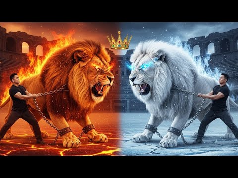 Divine White Lion vs Primal Brown Lion | EPIC Arena Battle You Can’t Miss!