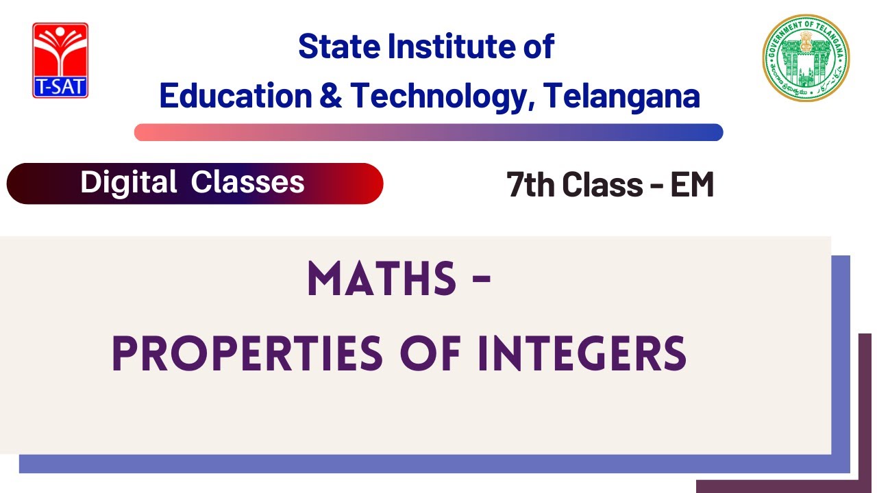 7th Class(E/M) || MATHS - PROPERTIES OF INTEGERS