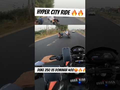 Duke 250 vs DOMINAR 400 🥵🥵🔥🔥 // Hyper ride 🥵 // #shortvideo #short #shorts