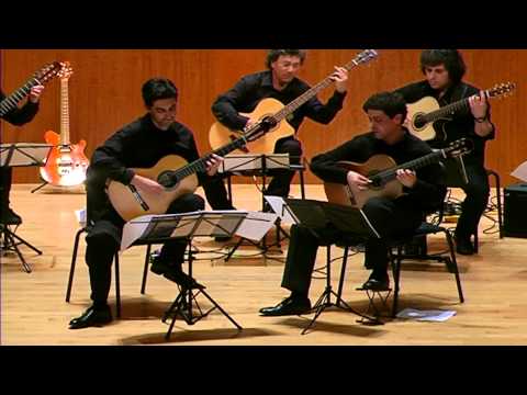 The Pacific Guitar Ensemble plays Brandenburg Concerto No. 6 - III: Allegro, by JS Bach