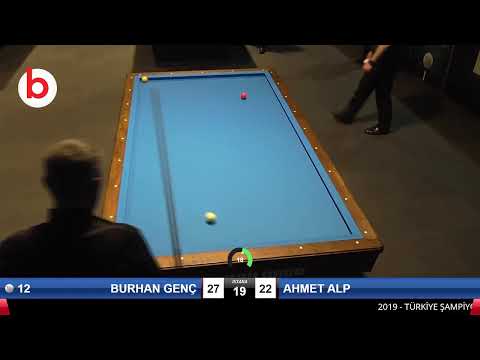 BURHAN GENÇ & AHMET ALP Bilardo Maçı - 2019 TÜRKİYE ŞAMPİYONASI 1.ETAP-KALİFİKASYON