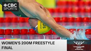 Women's 200m freestyle final at the Glasgow 2026 Commonwealth Games