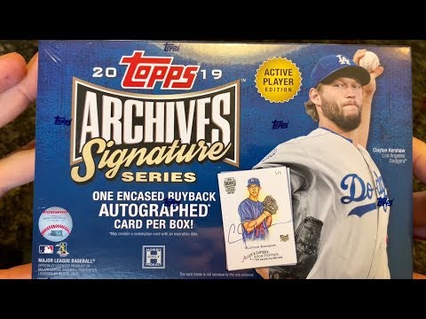 NEW RELEASE!  2019 TOPPS ARCHIVES SIGNATURE SERIES ACTIVE PLAYER 10 BOX OPENING