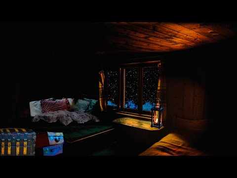 Snowy Horse Carriage Ride Ambience w/ Chilly Winter Wind Outside | Snowy Carriage Ride