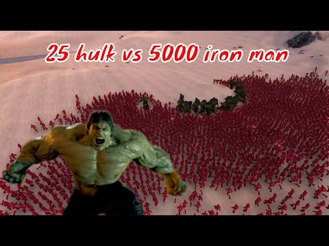 25 Hulk VS 5000 Iron man | Ultimate epic Battle Simulator
