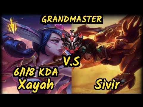 FOX Apollo (XAYAH) vs SIVIR - 6/1/8 KDA BOTTOM ADC GAMEPLAY - NA Ranked GRANDMASTER
