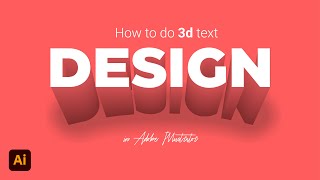 3D Text Effect in Illustrator within 3 minutes - Adobe illustrator Tutorial