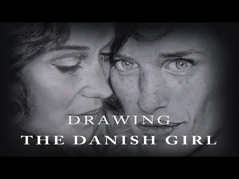 Charcoal Speed Drawing timelapse I The Danish Girl