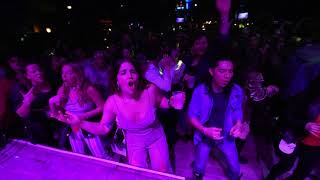 A clip of the Gimme Gimme Disco Dance Party at The Vogue Theatre 2-11-2022