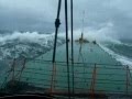 Black Sea Bad Weather With Small Ship