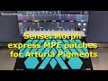 Sensel Morph express MPE patches for Arturia Pigments