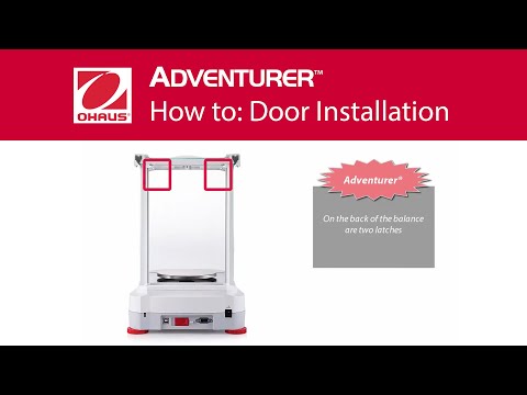 Jak zdemontować i zamontować ponownie drzwiczki w wagach OHAUS z serii Adventurer® AX