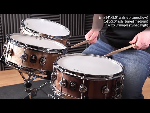Natal Pure Stave snare drums hands-on demo for Rhythm Magazine
