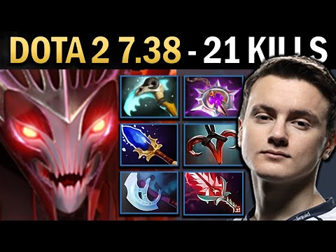 Spectre Gameplay Miracle with 21 Kills and Malevolence - Dota 7.38
