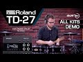 Roland TD-27 electronic drum module playing all kits demo with drum-tec diabolo series