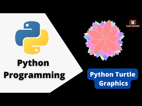 Beautiful Flower With Python Programming Python Turtle Graphics Code Marathi
