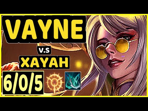 ARROW (VAYNE) vs XAYAH - 6/0/5 KDA BOTTOM ADC CHALLENGER GAMEPLAY - NA