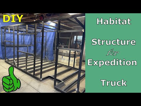 Expedition Truck Habitat wall structure fitting and welding. All DIY !