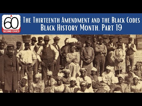The Thirteenth Amendment and the Black Codes: Black History Month, Part 19