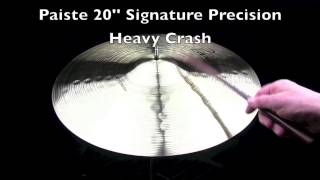Video thumbnail for Paiste 20'' Signature Precision Heavy Crash by The Drum Shop - Portland, Maine