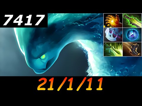 Dota 2 Morphling 7417 MMR 21/1/11 (Kills/Deaths/Assists) Ranked Full Gameplay