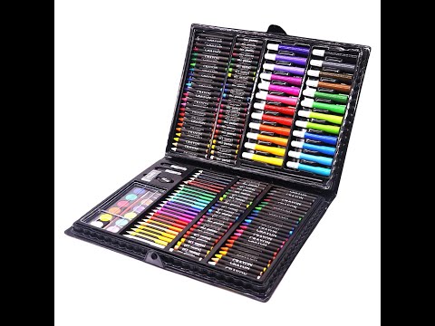 Authentic 168 PCS Kids Super Mega ART Coloring Set for Arts & Crafts / Drawing & Painting Supplies