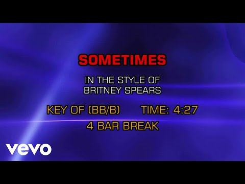 Britney Spears - Sometimes (Karaoke)