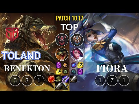 SB TolanD Renekton vs Fiora Top - KR Patch 10.17
