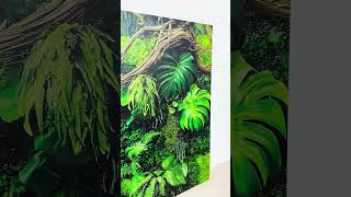 Drevený obraz - Machová monstera