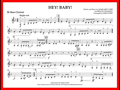 Hey Baby! (Bass Clarinet) arr. by Mike Story