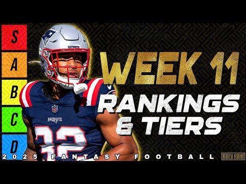 Week 11 Running Back Rankings & Tiers - 2025 Fantasy Football